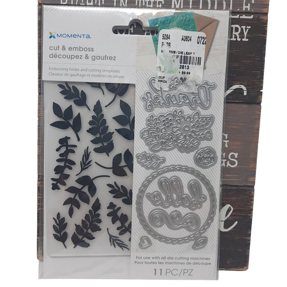Momenta Embossing Folder And Cutting Templates Leaf Theme Set 11 Pc